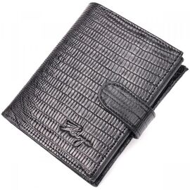 Купить - Отличный мужской кошелек из фактурной кожи KARYA 21038 Черный, фото , характеристики, отзывы