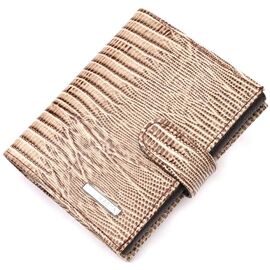 Придбати Гарний гаманець із натуральної фактурної шкіри KARYA 21041 Бежевий, image , характеристики, відгуки