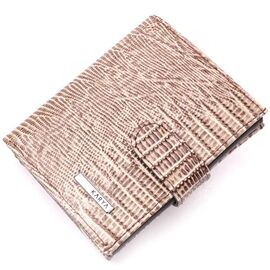 Купить Необычное лакированное портмоне из фактурной кожи KARYA 21048 Бежевый, фото , характеристики, отзывы