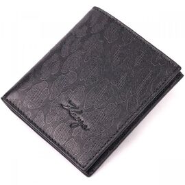 Придбати Незвичайний чоловічий гаманець із фактурної шкіри KARYA 21061 Чорний, image , характеристики, відгуки