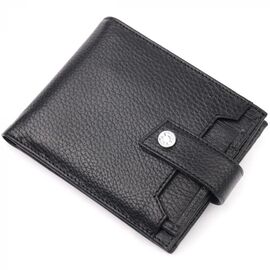 Купить - Классический мужской кошелек из натуральной кожи KARYA 21066 Черный, фото , характеристики, отзывы