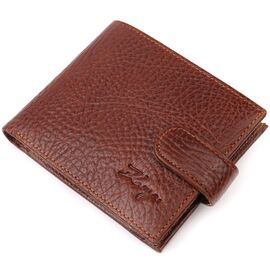 Купить Функциональный мужской кошелек с хлястиком из натуральной кожи KARYA 21080 Светло-коричневый, фото , характеристики, отзывы