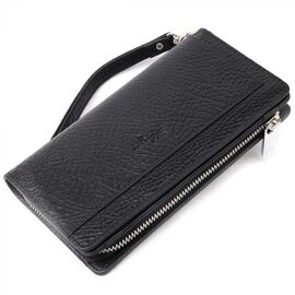 Придбати Багатофункціональний гаманець-клатч із натуральної шкіри KARYA 21136 Чорний, image , характеристики, відгуки