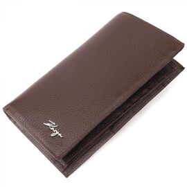Придбати Вертикальний гаманець із натуральної шкіри KARYA 21138 Коричневий, image , характеристики, відгуки