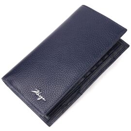 Купить - Вертикальный бумажник из натуральной кожи KARYA 21141 Синий, фото , характеристики, отзывы