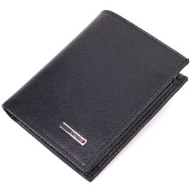 Купить - Вертикальный небольшой кожаный кошелек без застежки KARYA 21362 Черный, фото , характеристики, отзывы