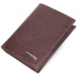 Придбати Чоловічий гаманець без застібки з натуральної шкіри KARYA 21365 Коричневий, image , характеристики, відгуки
