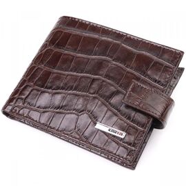 Купить Практичный мужской кожаный кошелек с тиснением под крокодила KARYA 21368 Коричневый, фото , характеристики, отзывы