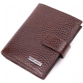 Купить Мужской небольшой кожаный кошелек KARYA 21389 Коричневый, фото , характеристики, отзывы