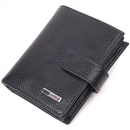 Придбати Вертикальний невеликий шкіряний гаманець KARYA 21390 Чорний, image , характеристики, відгуки