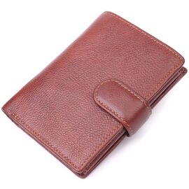 Купить Вертикальное мужское портмоне из натуральной кожи 21399 Vintage Коричневый, фото , характеристики, отзывы
