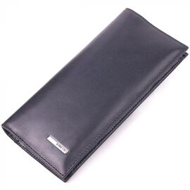 Придбати Класичний вертикальний гаманець з натуральної гладкої шкіри KARYA 21435 Чорний, image , характеристики, відгуки