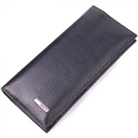 Придбати Вертикальний чоловічий гаманець із натуральної зернистої шкіри KARYA 21436 Чорний, image , характеристики, відгуки