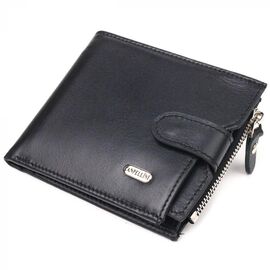 Придбати Стильний чоловічий горизонтальний гаманець із натуральної гладкої шкіри CANPELLINI 21505 Чорний, image , характеристики, відгуки