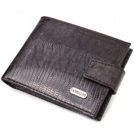 Придбати Невеликий чоловічий гаманець із натуральної фактурної шкіри CANPELLINI 21507 Коричневий, image , характеристики, відгуки