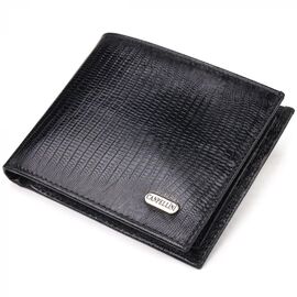 Придбати Елегантний гаманець для чоловіків у два складення з натуральної фактурної шкіри CANPELLINI 21587 Чорний, image , характеристики, відгуки