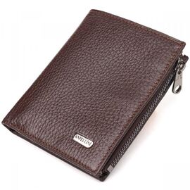 Придбати Чоловічий компактний вертикальний гаманець з натуральної шкіри CANPELLINI 21674 Коричневий, image , характеристики, відгуки