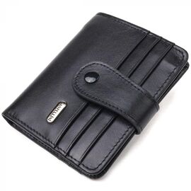 Купить Мужской компактный кошелек из натуральной гладкой кожи CANPELLINI 21685 Черный, фото , характеристики, отзывы