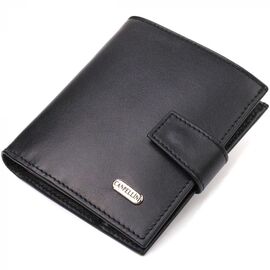 Придбати Модний чоловічий гаманець з натуральної гладкої шкіри CANPELLINI 21727 Чорний, image , характеристики, відгуки