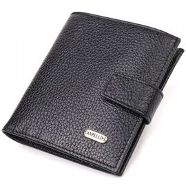 Купить Красивый мужской бумажник из натуральной зернистой кожи CANPELLINI 21730 Черный, фото , характеристики, отзывы