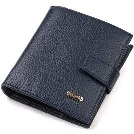 Купить - Модный мужской бумажник из натуральной зернистой кожи CANPELLINI 21746 Синий, фото , характеристики, отзывы
