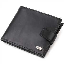 Придбати Класичний чоловічий гаманець з натуральної гладкої шкіри CANPELLINI 21792 Чорний, image , характеристики, відгуки