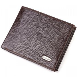 Купить Идеальный горизонтальный мужской бумажник среднего размера из натуральной зернистой кожи CANPELLINI 21863 Коричневый, фото , характеристики, отзывы