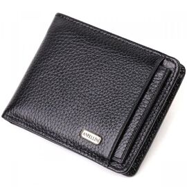 Придбати Оригінальний компактний гаманець із вкладишем для посвідчення для чоловіків із натуральної шкіри флотар CANPELLINI 21875 Чорний, image , характеристики, відгуки