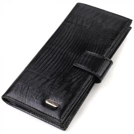 Придбати Тонкий гаманець для чоловіків з натуральної шкіри з тисненням CANPELLINI 21913 Чорний, image , характеристики, відгуки