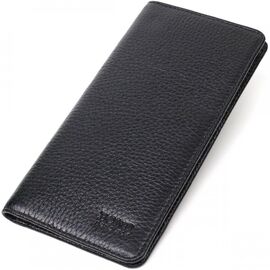Придбати Вертикальний чоловічий гаманець із натуральної зернистої шкіри BOND 21983 Чорний, image , характеристики, відгуки