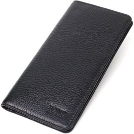 Купить Вертикальный мужской бумажник из натуральной зернистой кожи BOND 21983 Черный, фото , характеристики, отзывы