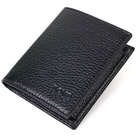 Придбати Мініатюрний чоловічий гаманець з натуральної шкіри BOND 21992 Чорний, image , характеристики, відгуки