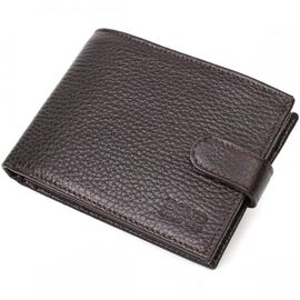 Придбати Практичний гаманець середнього розміру для чоловіків з натуральної шкіри BOND 22001 Коричневий, image , характеристики, відгуки