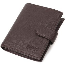 Придбати Компактний чоловічий вертикальний гаманець із натуральної шкіри флотар BOND 22002 Коричневий, image , характеристики, відгуки