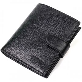 Придбати Чоловічий компактний вертикальний гаманець із натуральної шкіри флотар BOND 22005 Чорний, image , характеристики, відгуки