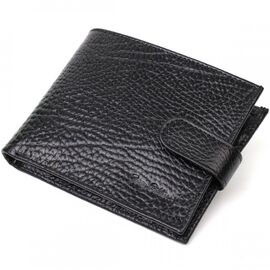 Придбати Стильний чоловічий гаманець горизонтального формату з натуральної шкіри Tony Bellucci 22015 Чорний, image , характеристики, відгуки