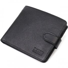 Придбати Зручний чоловічий гаманець з натуральної шкіри BOND 22062 Чорний, image , характеристики, відгуки
