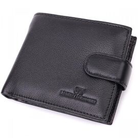 Придбати Горизонтальний гаманець середнього розміру з натуральної шкіри ST Leather 22454 Чорний, image , характеристики, відгуки