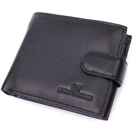 Купить - Горизонтальный бумажник среднего размера из натуральной кожи ST Leather 22454 Черный, фото , характеристики, отзывы