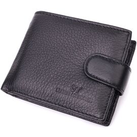 Купить - Небольшой вместительный кошелек из натуральной кожи ST Leather 22456 Черный, фото , характеристики, отзывы