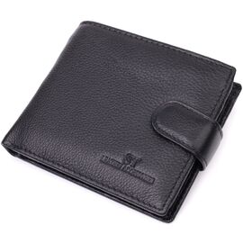 Купить - Горизонтальное портмоне для мужчин из натуральной кожи ST Leather 22459 Черный, фото , характеристики, отзывы