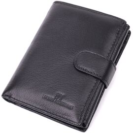 Купить - Солидный мужской бумажник вертикального формата из натуральной кожи ST Leather 22462 Черный, фото , характеристики, отзывы