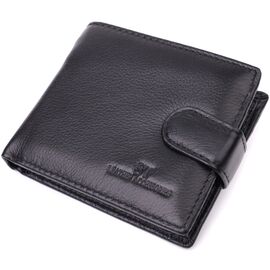 Купить Бумажник для мужчин удобного размера из натуральной кожи ST Leather 22463 Черный, фото , характеристики, отзывы