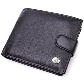 Купить Мужской горизонтальный бумажник из натуральной кожи ST Leather 22466 Черный, фото , характеристики, отзывы