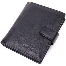 Купить - Вертикальный мужской бумажник из натуральной кожи ST Leather 22479 Черный, фото , характеристики, отзывы