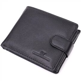 Придбати Цікавий гаманець із блоком під документи з натуральної шкіри ST Leather 22480 Чорний, image , характеристики, відгуки