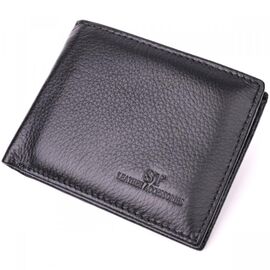Придбати Зручне чоловіче портмоне з натуральної шкіри ST Leather 22482 Чорний, image , характеристики, відгуки