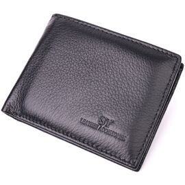 Купить Удобное мужское портмоне из натуральной кожи ST Leather 22482 Черный, фото , характеристики, отзывы