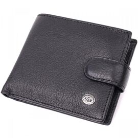 Придбати Чоловічий гаманець середнього розміру з натуральної шкіри ST Leather 22484 Чорний, image , характеристики, відгуки