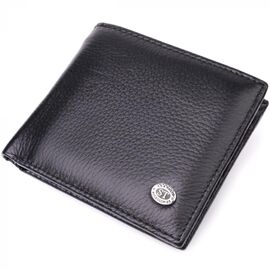 Купить - Мужское кожаное портмоне из зажимом ST Leather 22485 Черный, фото , характеристики, отзывы